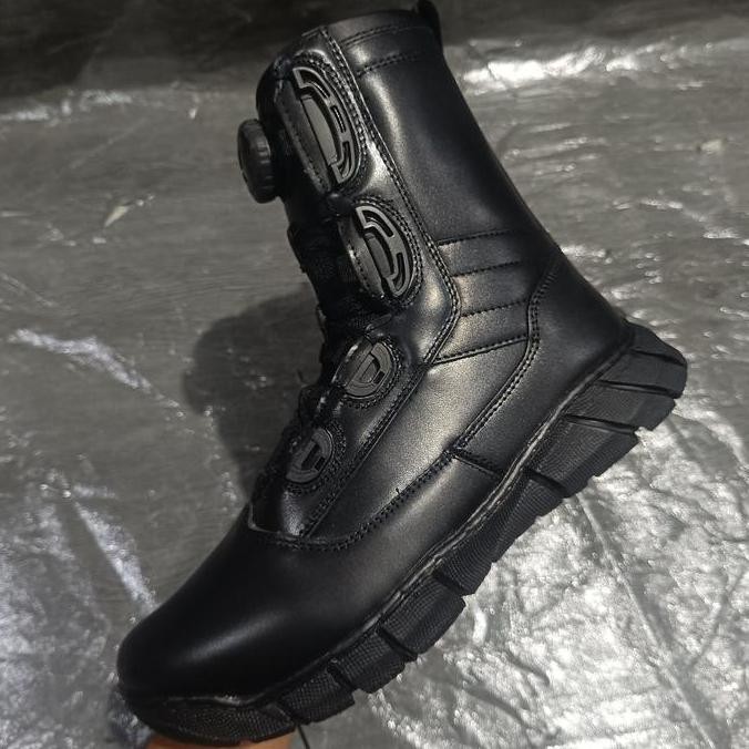 Sepatu PDL Jatah Polri Tali Putar / Sepatu PDL Hitam Putar Jatah Polri