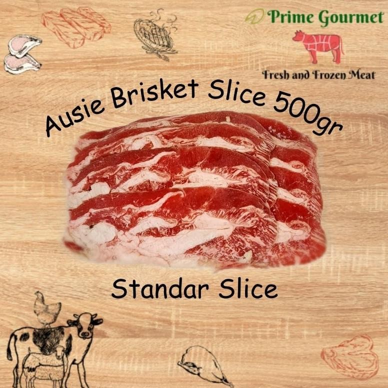 

Ausie Brisket Slice Halal Frozen 500gr Berlemak Nugi