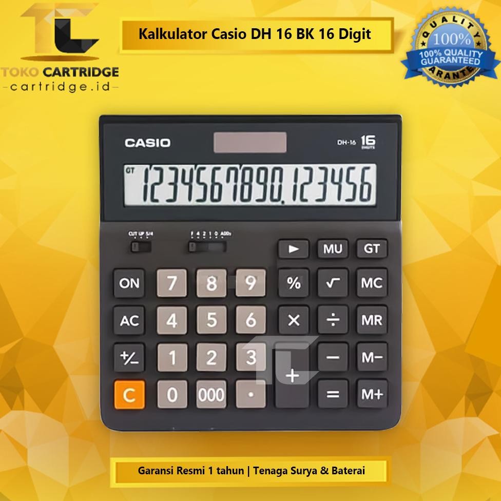 

Kalkulator Casio DH-16 Desktop Office 16 Digit, Calculator Meja Kantor Desktop DH 16 Black 16 Digits Bergaransi Original RB2
