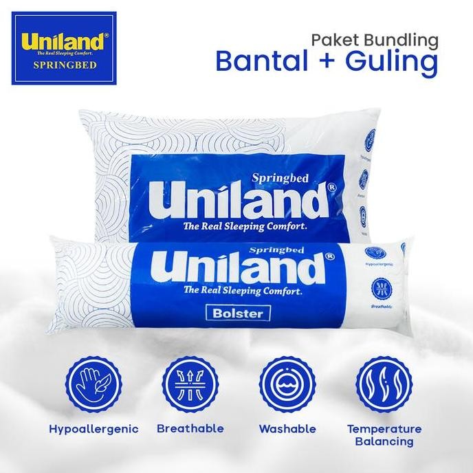 Bundling Uniland Bantal Dacron Silicon + Guling Dacron Silicon