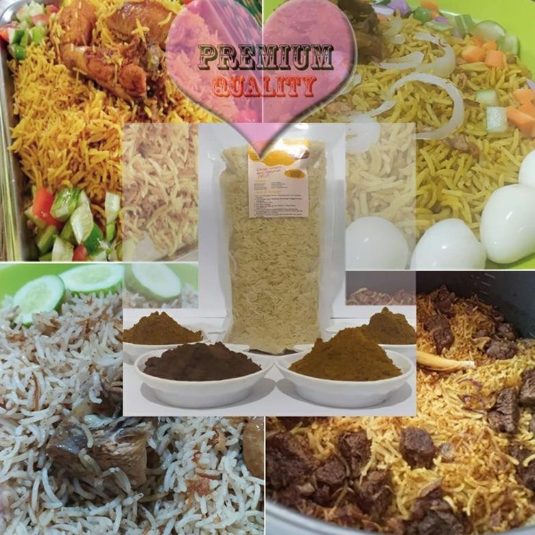 

Beras basmati 1 kg rasa bumbu kebuli, briyani, khabsya, mandhi Nugi