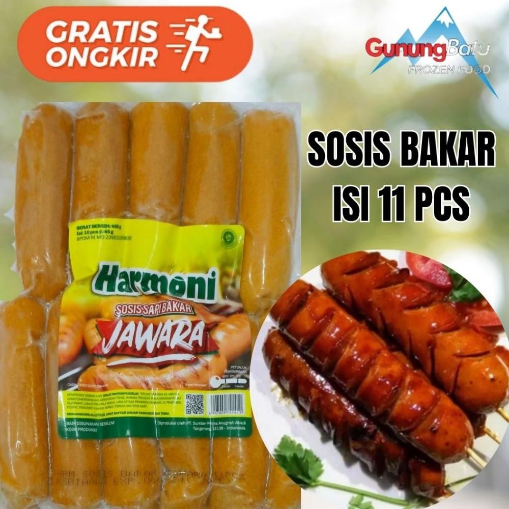 

Harmoni Sosis Sapi Bakar Jawara 500GR ISI 11PCS Nugi
