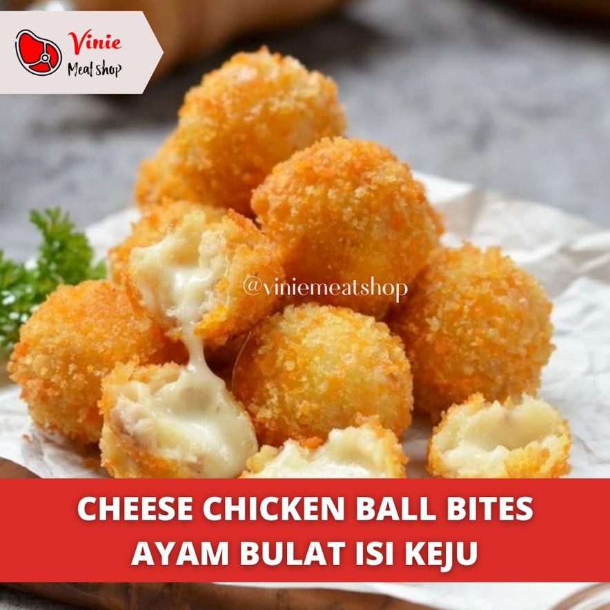 

Premium Cheesy | Chicken Bites / Ayam Bulat Isi Ayam | Keju Nugi