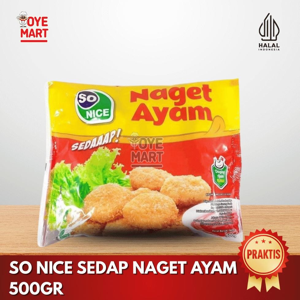 

So Nice Sedap Nugget Ayam 500gr Renyah Lembut Nugi