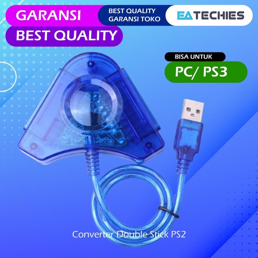 Converter Stik Stick PS2 ke PS3 / PC Double 100% Original Nugi