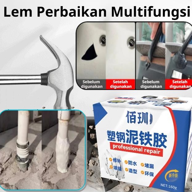 Pengiriman 24 jamKelas Industri Lem Perbaikan Plastik Baja Kuat Lem Epoksi Logam Tahan Air Multifung