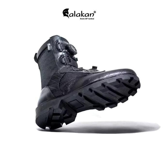 Calakan - Sepatu Pdl Kulit Jeruk Tni Polri Series Tali Putar Original Free kaos Kaki Boots Shoes Pri