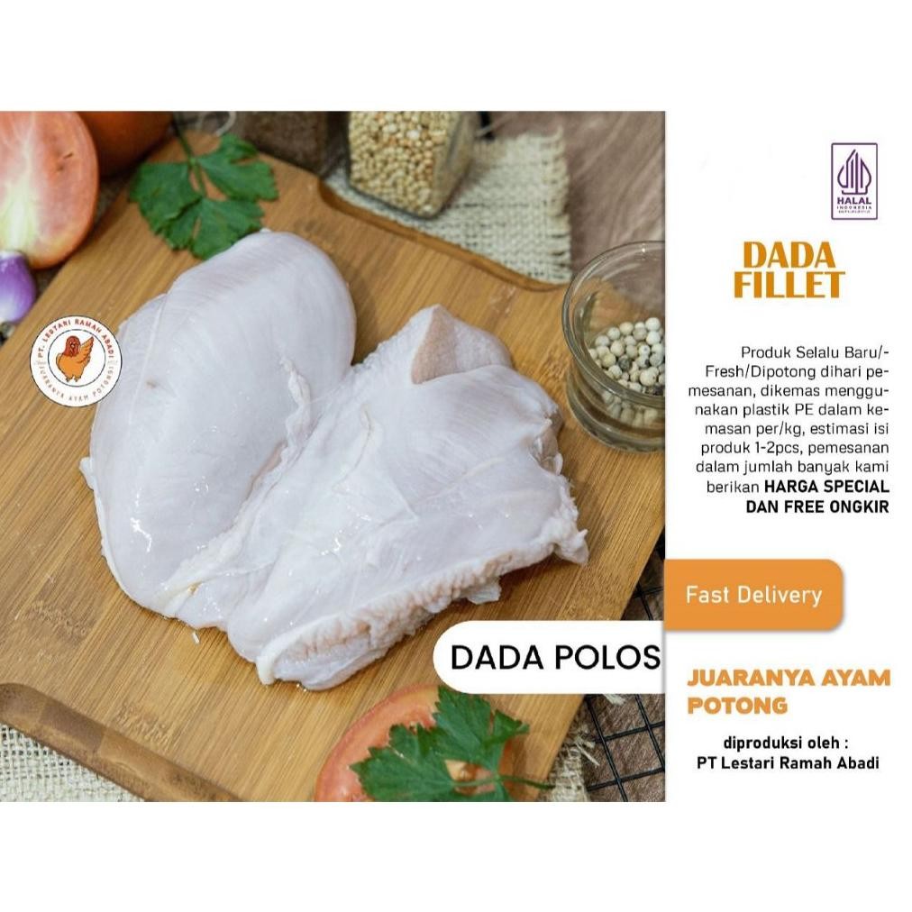 

Daging Ayam Dada Fillet Boneless Tanpa Kulit 1Kg Nugi