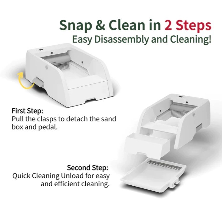 Kucing Litter Box Automatic Kucing Litter Box App Connection Cat Litter Box Automatic Self Cleaning