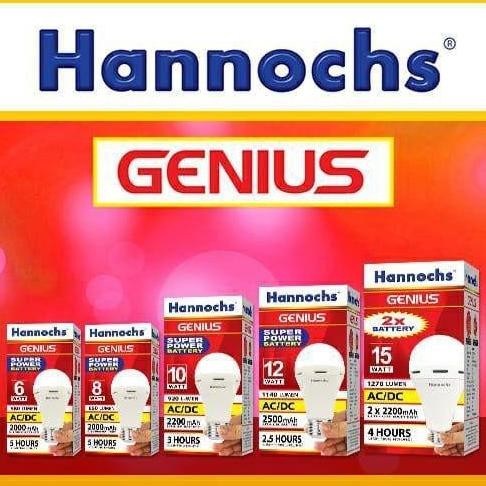 Bohlam Emergency Hannochs Genius Lampu Emergency Hannochs Bohlam LED Bulb Hannochs Lampu LED Hannoch