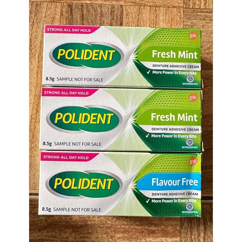 Polident flavour free lem gigi palsu UKURAN KECIL / MINI / TRAVEL PACK 8.5 GRAM perekat gigi palsu N