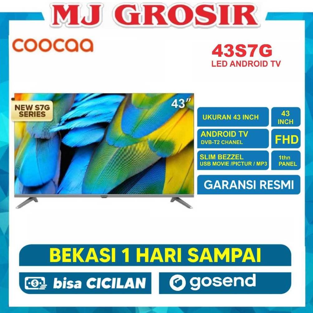 LED TV COOCAA 43" ANDROID 11.0 43S7 / 43Z65 43INCH USB MOVIE ANDROID TV Nugi