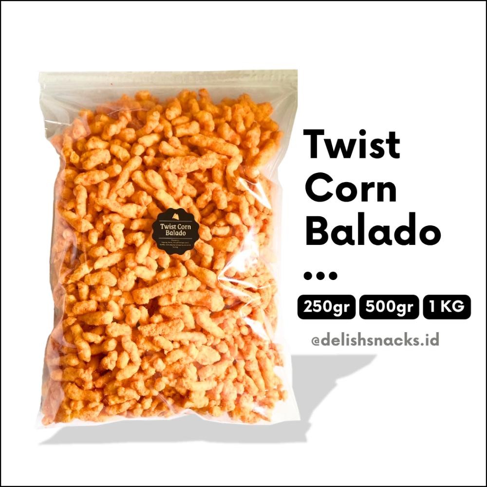 

READY STOCK [DELISH SNACKS] Twist Corn Balado (Grosir) 250gr 500gr 1 KG / Snack Cemilan Grosiran Kiloan