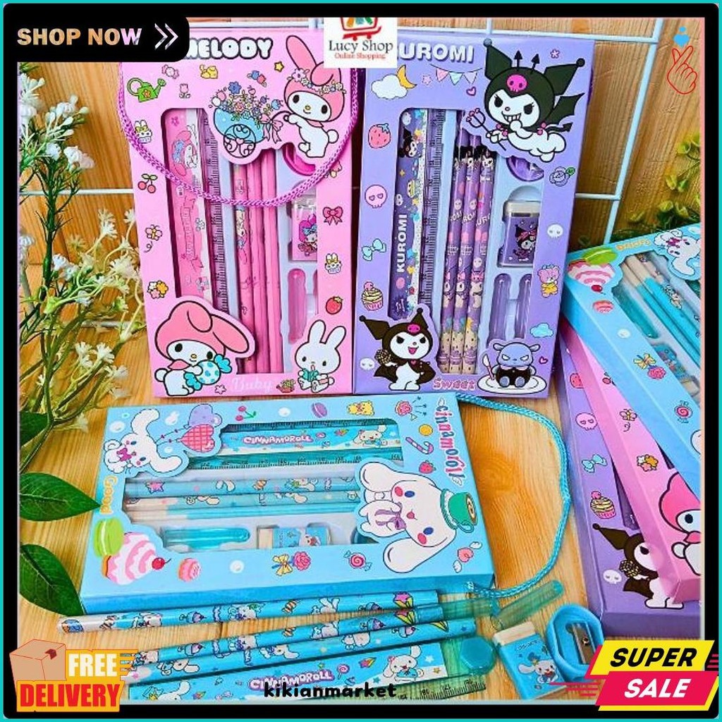 

Set Alat Tulis Anak 8 In 1 Motif Sanrio Labubu Capybara Stationary Set Perlengkapan Sekolah Terlaris! Produk Ini Banyak Dicari