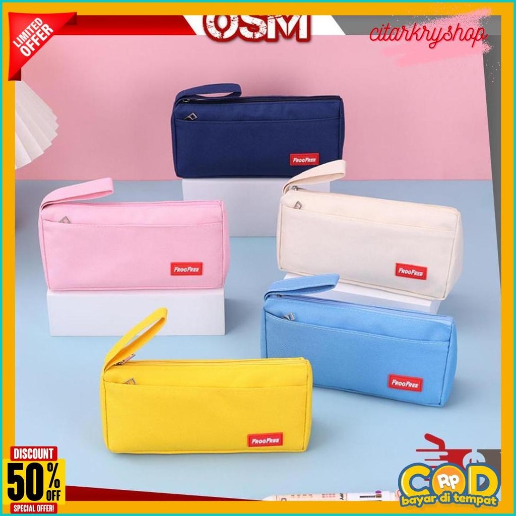 

Online Shopping Mall - S6454 Kotak Pensil Zipper Portabel / Tempat Alat Tulis Kapasitas Besar Diskon