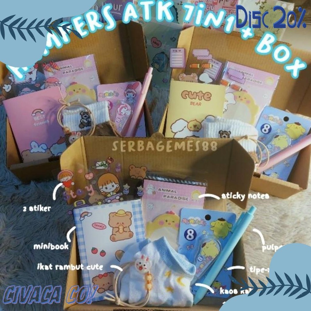 

Serbagemes88 - Set Alat Tulis 7 In 1 Lengkap / Gift Hampers Kado Hadiah Sekolah / Stationery Set Hadiah Lucu Wisuda / Kado Ulang Tahun Cewek / Hampers Murah / Gift Box Lucu / Stationery Set Aesthetic / Paket Alat Tulis Anak / Kado Unik Perempuan Flash
