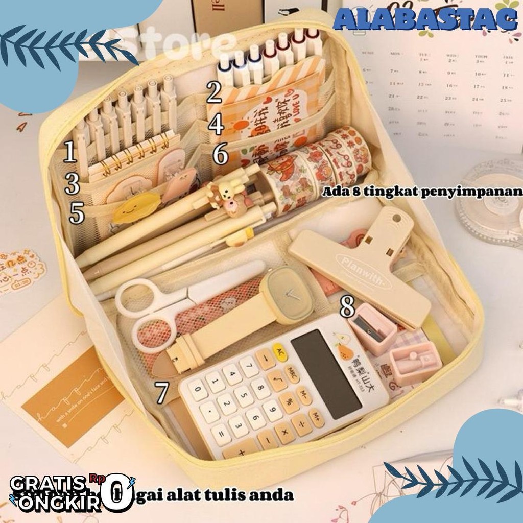 

Tempat Pensil Multifungsi / Tas Perlengkapan Kantor Dan Anak Sekolah / Kotak Pensil Aesthetic Terlengkap Dan Termurah
