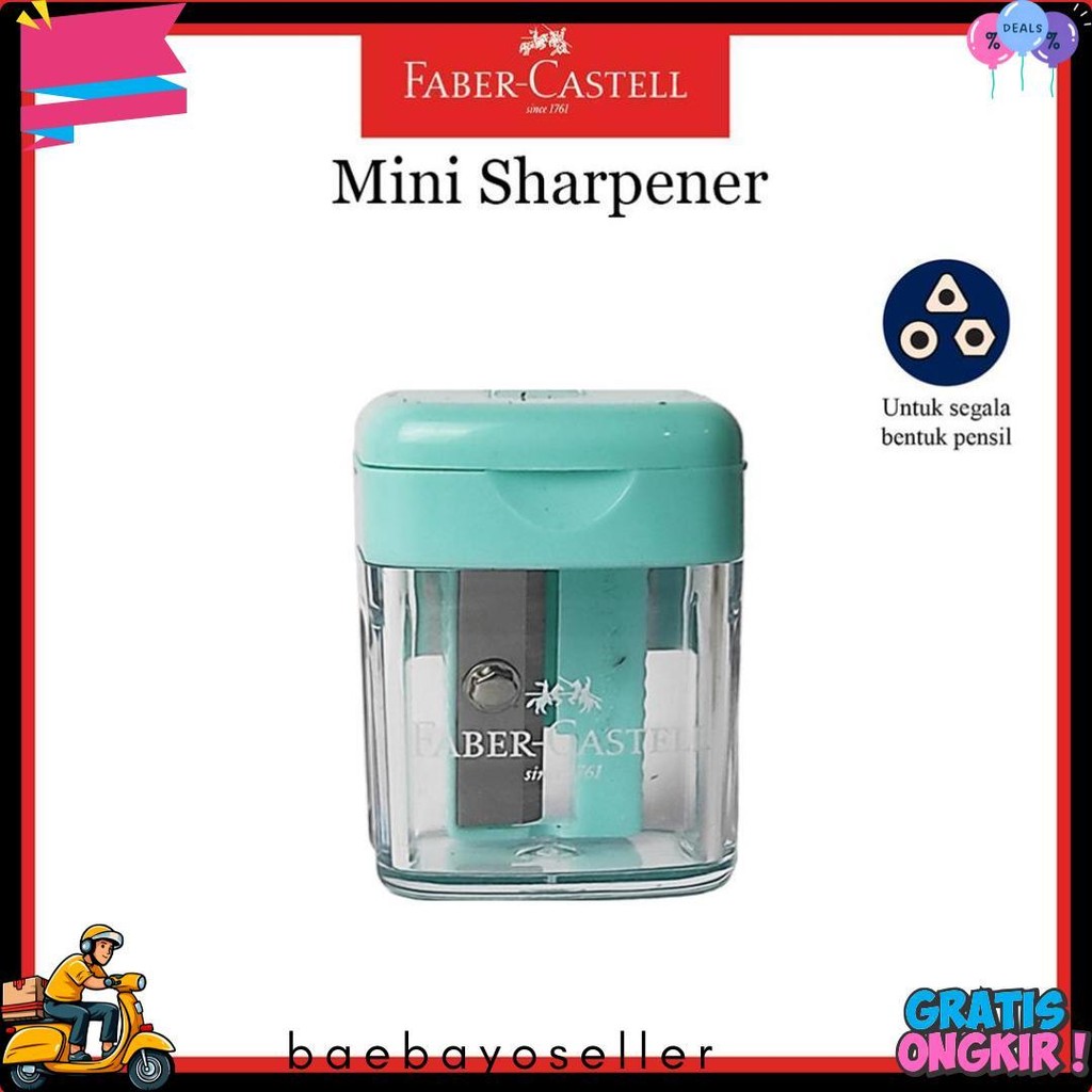 

Rautan Pensil Faber Castell / Sharpener Mini Box / Serutan 4 Warna Terlengkap Dan Termurah
