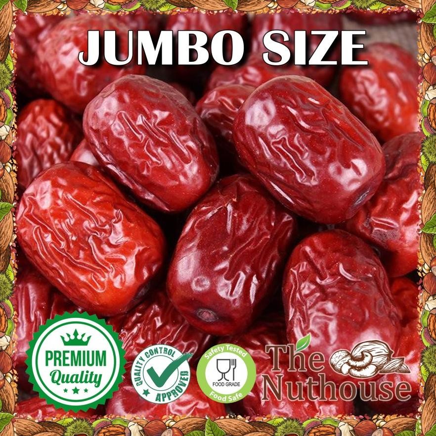 

500gr Dried HeTian Red Dates Kurma Merah JUMBO Angco Super Besar