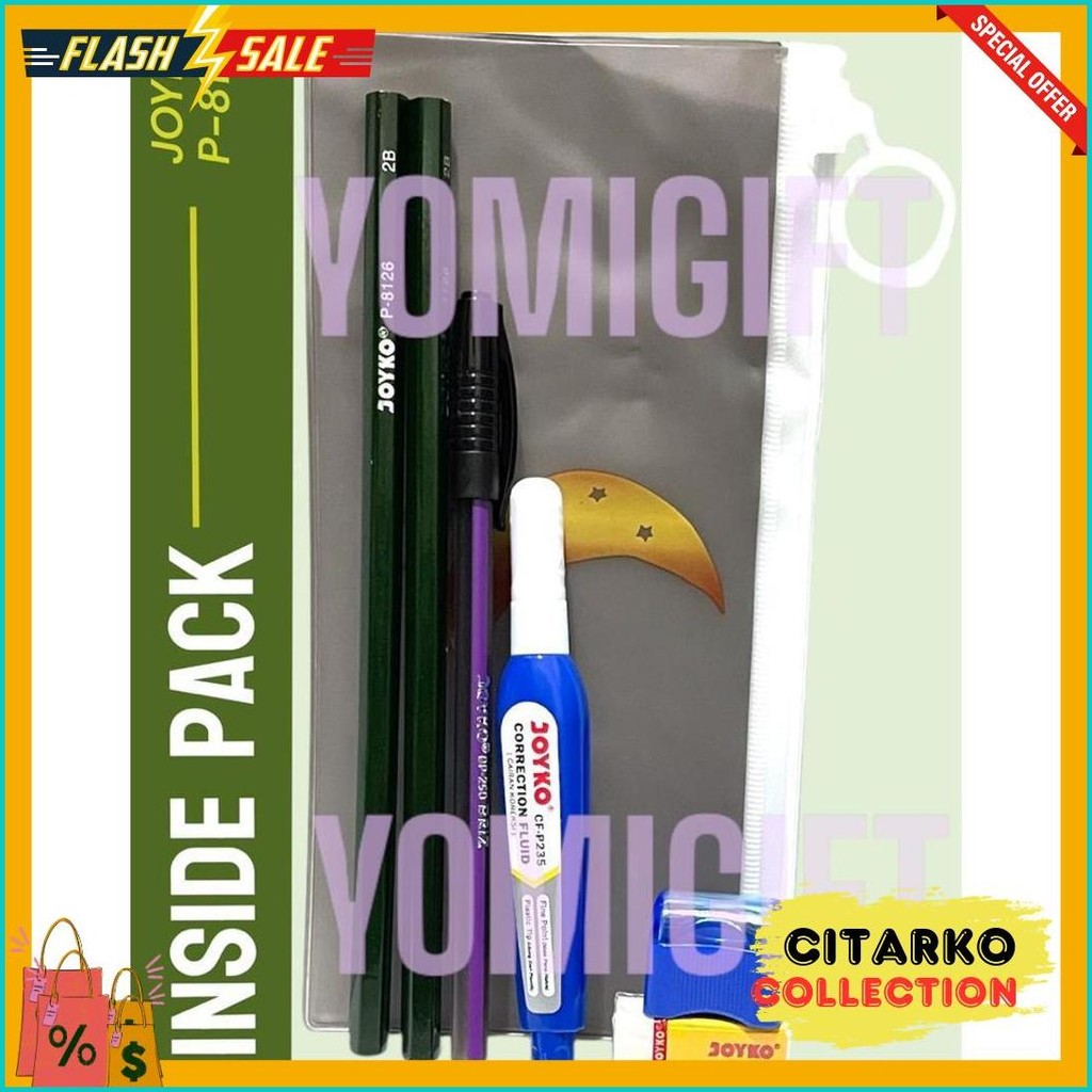 

Paket Alat Tulis Joyko P-8126 Murah Isi 6 / Paket Alat Tulis Pouch Murah/ Paket Alat Tulis Tepak Diskon