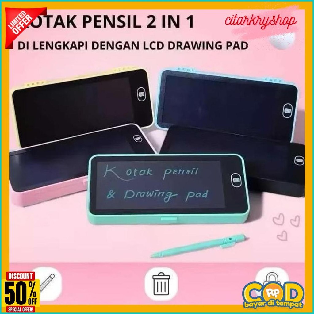 

[4D] Kotak Pensil Case Besar Lcd Writing Drawing Box Case Ukuran Besar Pencil Drawing Pad Edukasi 2In1 Flash Sale! Diskon Hingga 70%