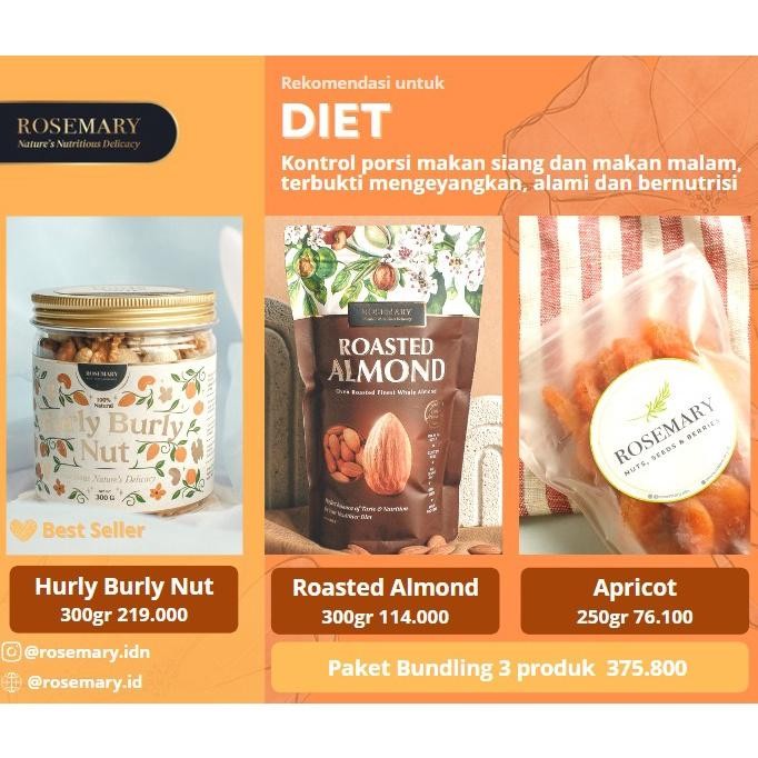

Paket Diet - Hurly Burly Nut Roasted Almond Dried Apricot