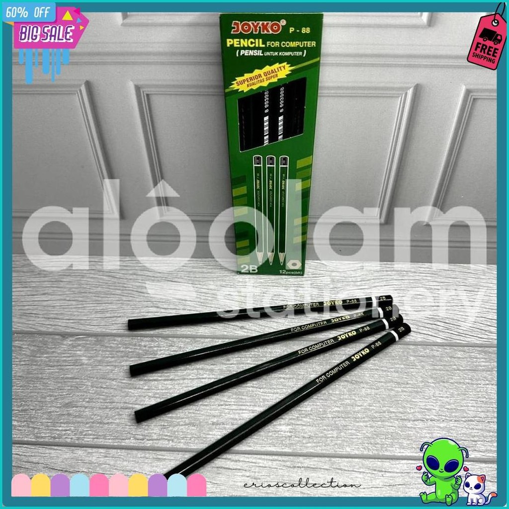 

Selusin ( 12 Pcs ) Pensil 2B Raut Joyko P-88 Pensil 2B Joyko P - 88 Terlengkap Dan Termurah