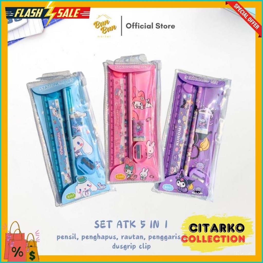 

Set 5 In 1 / Set Alat Tulis Anak Karakter Cinnamoroll Kuromi My Melody Atk Lucu Stationary Murah Semarang Instan 3369 Diskon