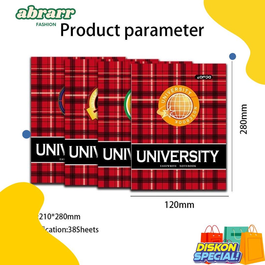 

40/50 Lembar Buku Tulis Campus B5 A4 Buku Catatan Notebook Aesthetic Buku Sekolah Bergaris Zofda Flash Sale! Diskon Hingga 70%