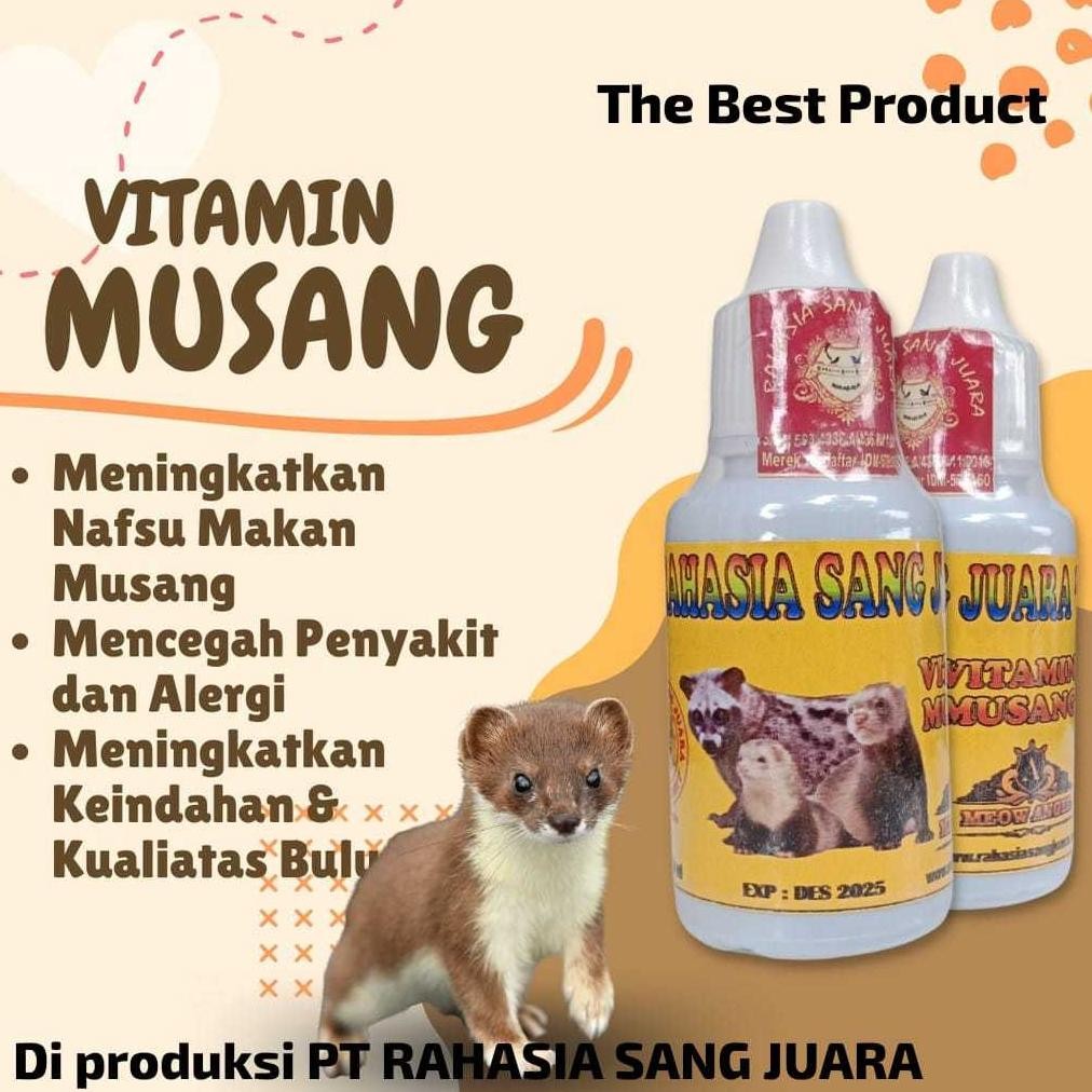 Recomend Vitamin MUSANG PANDAN Menambah  Nafsu Makan Dan TAMBAH GEMUK OBES MUZAIK BULAN RASE cair 40