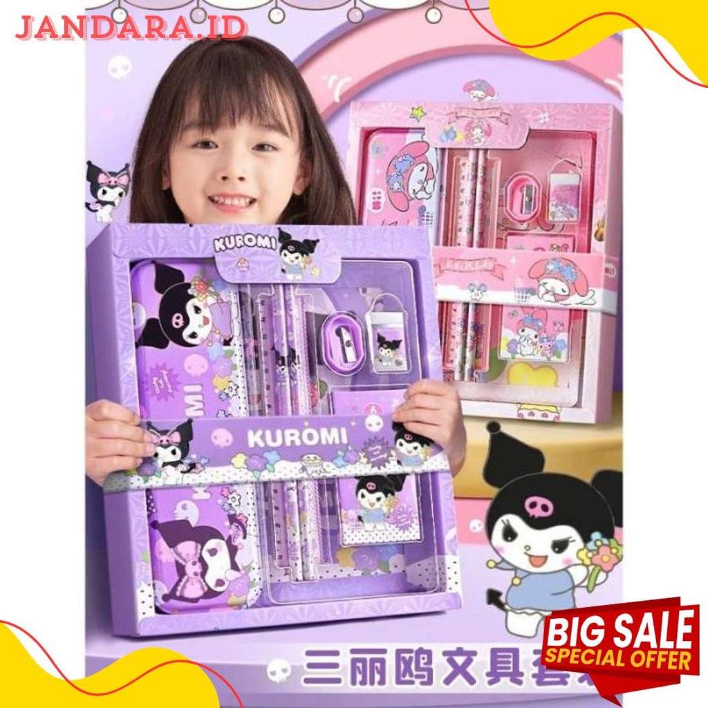

Alat Tulis Set 6 In 1 Dan 7 In 1 Karakter Kuromi Murah Lucu / Kotak Pensil Anak Set Stationery Untuk Hadiah Anak Sekolah Sanrio Diskon