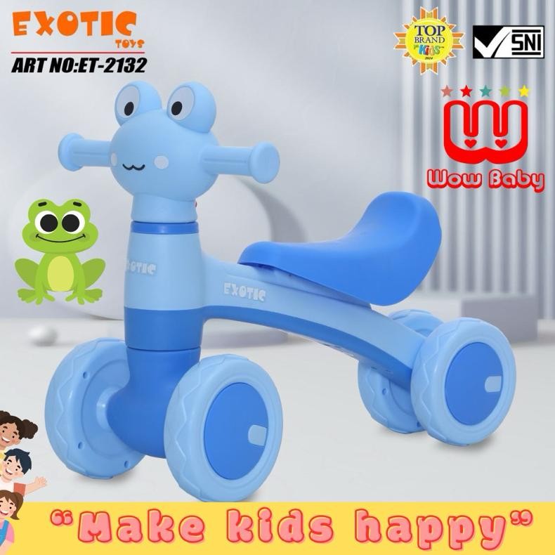 Terlaris Exotic Balance Bike Et-2132 Sepeda Anak Kodok Frog Lucu 1 Sd 3 Tahun