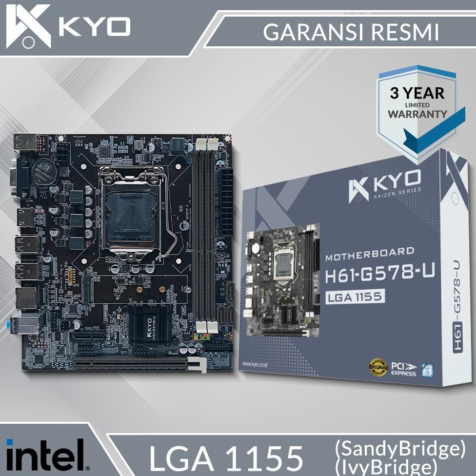 Terlaris Motherboard Kaizen H61 Lga 1155 Ddr3 H61 Mainboard Mobo H61