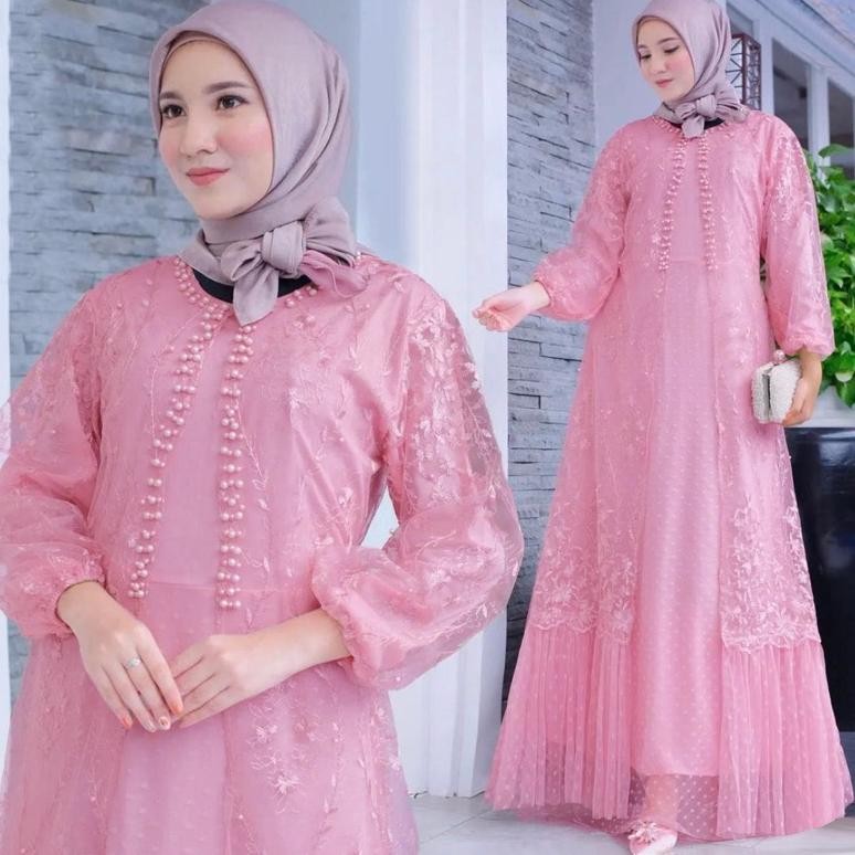 Kekinian - MAXI UTARI (M L XL XXL XXXL) GAMIS BRUKAT GAMIS SYARI GAMIS PESTA GAMIS KONDANGAN GAMIS T