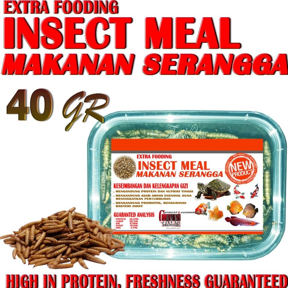 New 400GR INSECT MEAL PAKAN KURA-KURA AIR MAKANAN IKAN HIAS CHANA ARWANA MAS KOKI LOUHAN TURTLE FOOD