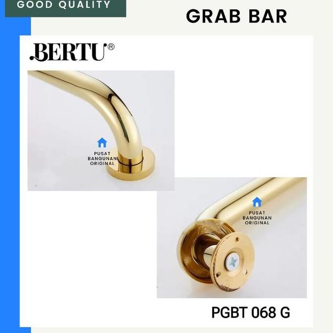 Pegangan Kamar Mandi Bathtub Dinding Grab Bar Stainless Gold Emas