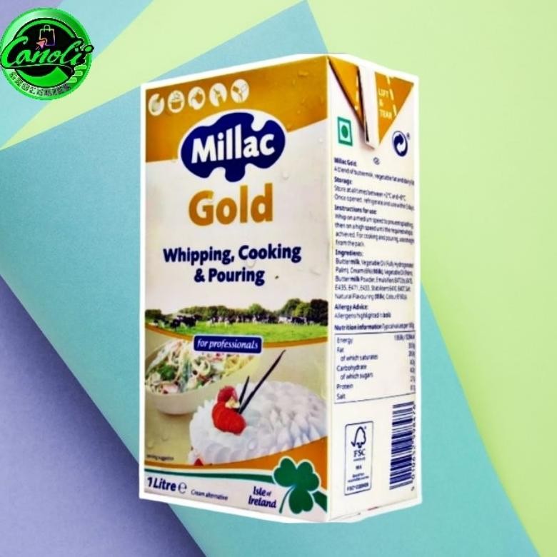 

MILLAC GOLD Whipping Cream 1lt / Milac Gold Whipping Cream 1lt / Dapoer Canoli Groceries Nugi