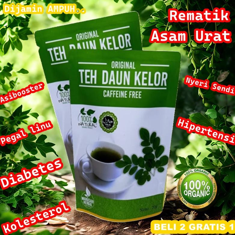 

TEH DAUN KELOR ORIGINAL 100% Obat Asam Urat Rematik Kolesterol Hipertensi Gula darah Diabetes Nyeri sendi Nyeri Pinggang Pegal Linu Asibooster Saraf MORINGA Organik Anti-Kanker, Diabetes, Tingkatkan Imunitas dan Kekebalan Kesehatan Tubuh Suplemen Herbal