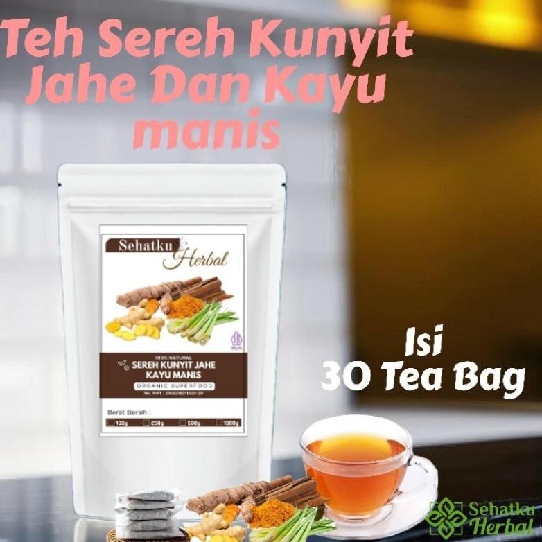 

Teh Sereh Kunyit Jahe dan Kayu Manis isi 30 Tea bag Nugi