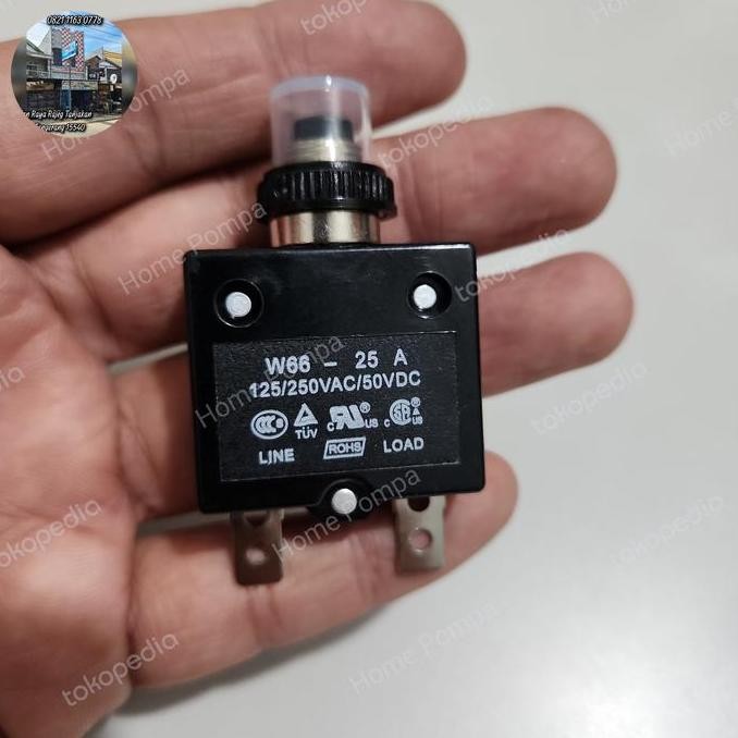 Original Protector Overload Switch 25A Sparepart Pompa Satelit Listrik