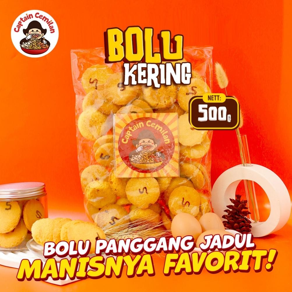 

500gram Bolu Kering Jadul Manis bentuk lingkaran Captain Cemilan Nugi