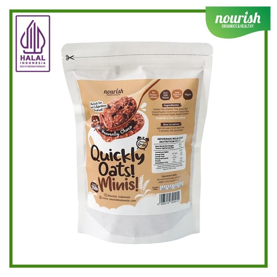 

Quickly Oats! Minis! Instant Oatmeal Heavenly Choco JUMBO (550gr) Nugi