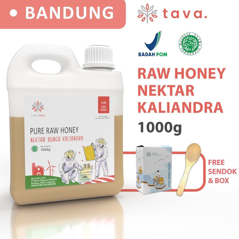 

Madu Asli Murni 1kg Tava Grade A Nektar Kaliandra 100% Alami Pure Natural Raw Honey Nugi