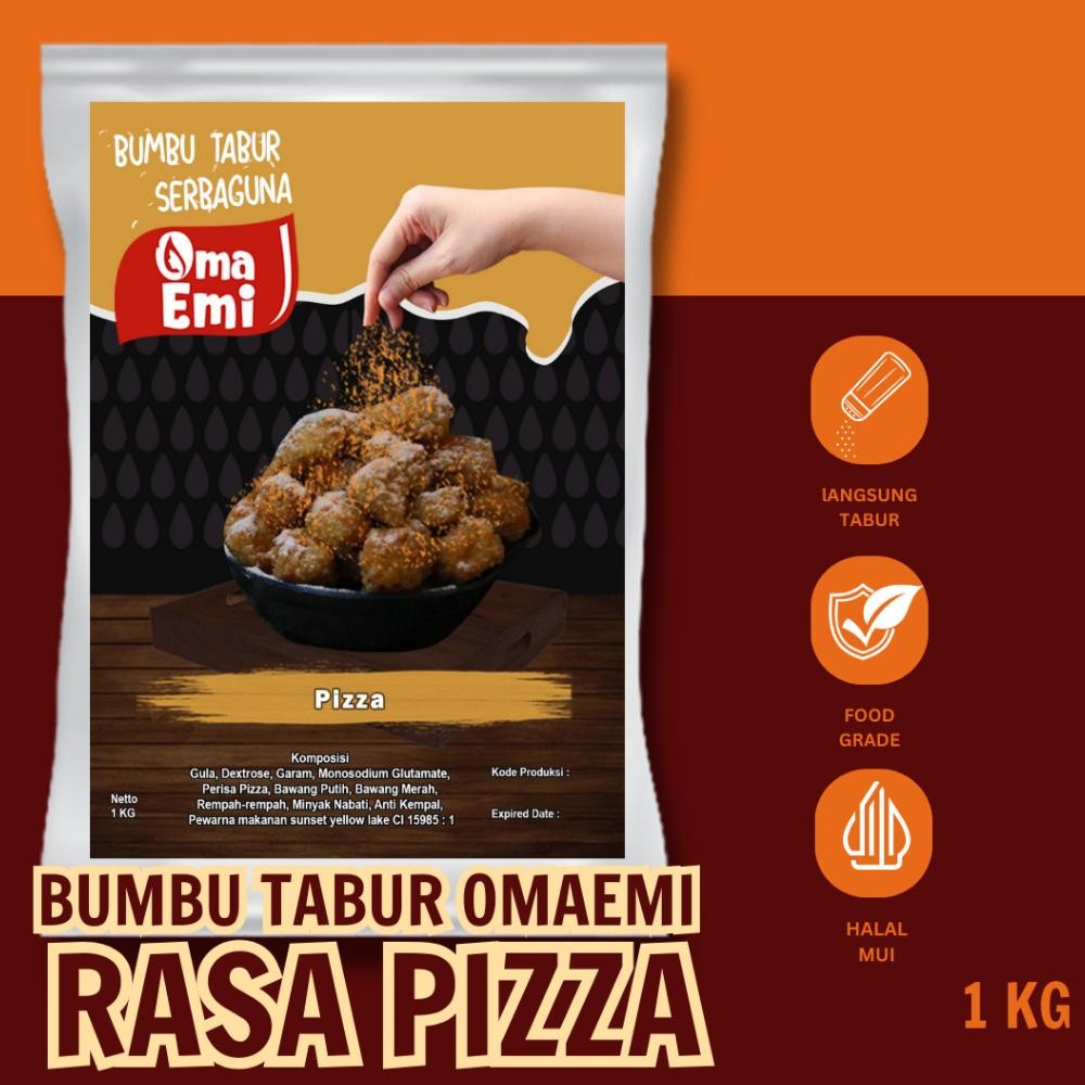 

BUMBU TABUR RASA PIZZA KEMASAN 1 KG FOOD GRADE Nugi