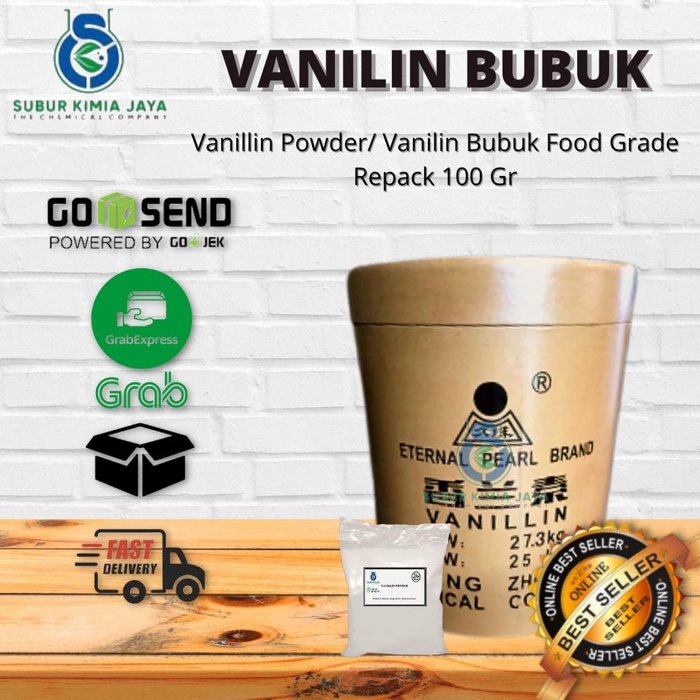 

Vanillin / Vanili / Vanilin powder bubuk food grade 100 gr Nugi