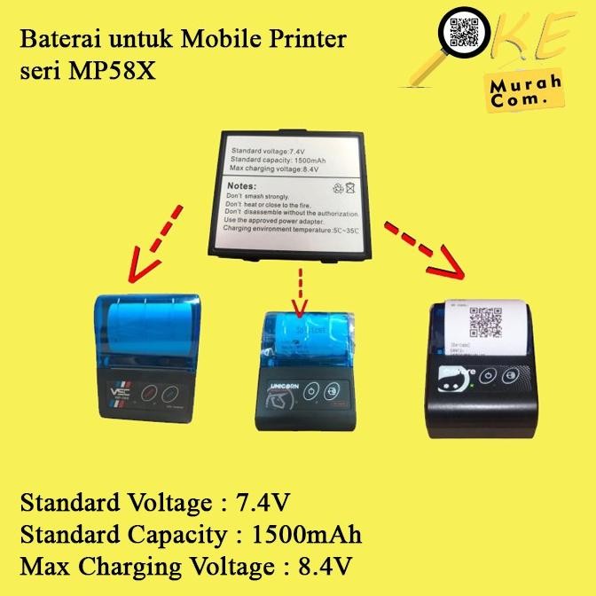 BATERAI PRINTER BLUETOOTH PORTABLE MOBILE Nugi