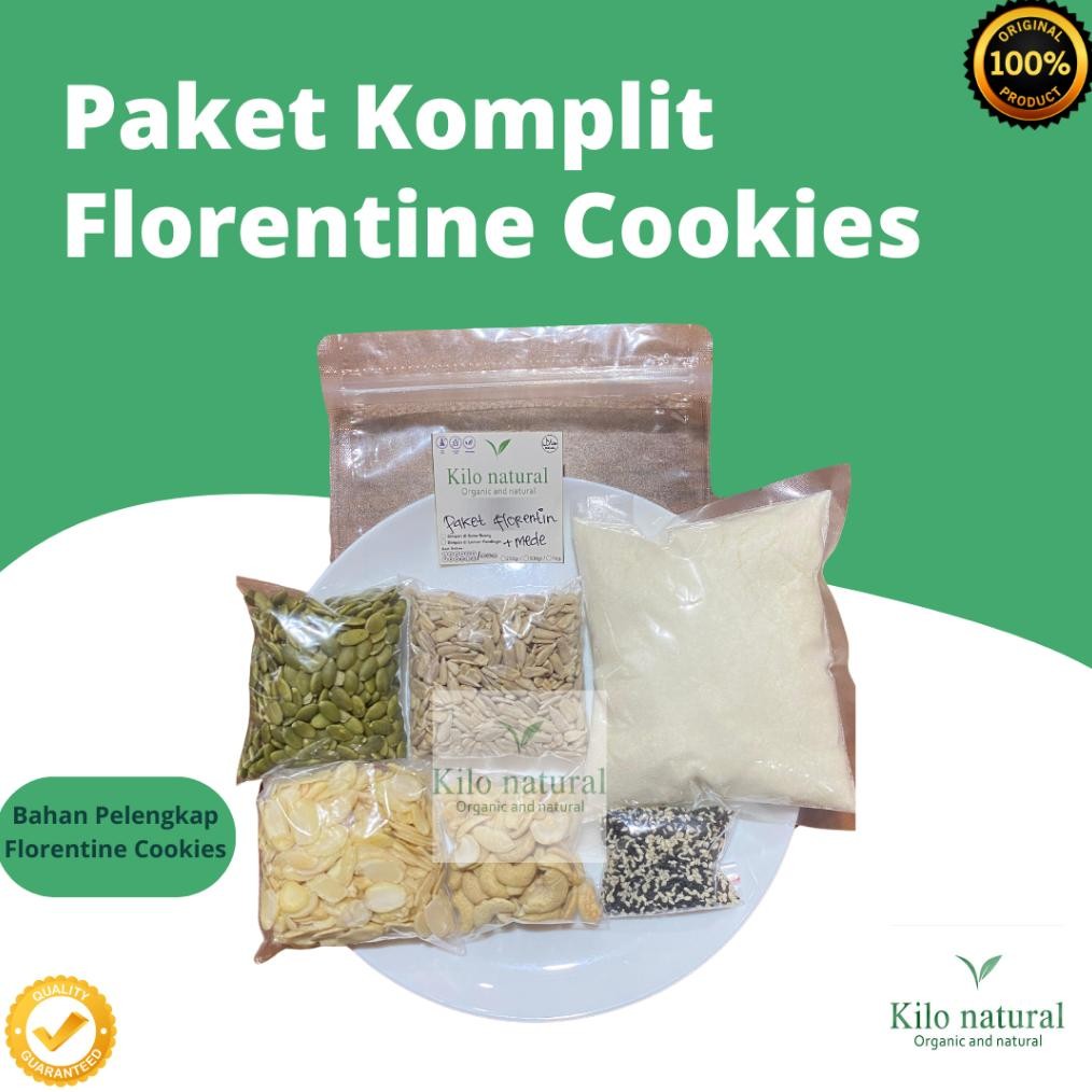 

Paket Bahan Florentine Cookies / Paket Bahan Florenta / Florentin Cookies Nugi