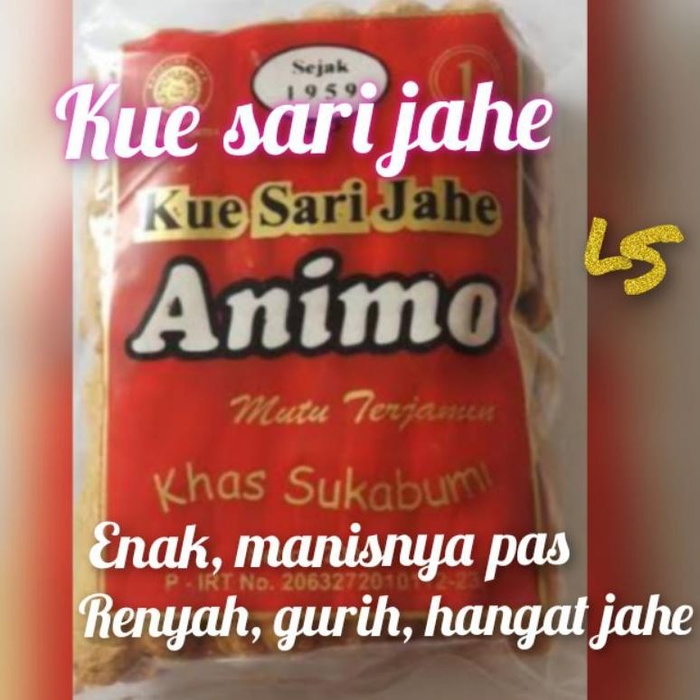 

kue sari jahe animo kemasan plastik kue jahe khas sukabumi Nugi