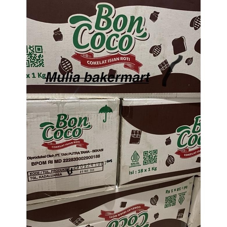 

SELAI COKLAT BON COCO (1 DUS )| isi 18 pak x 1 kg | 1 KARTON Nugi