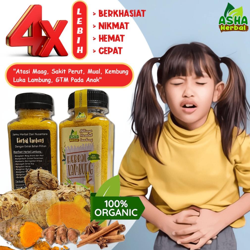 

Herbal Maag Anak Asam Lambung Biang Kunyit Bubuk Obat GERD Maag Kronis Alami Praktis Anak Suka Nugi